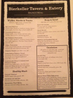 Bierkeller Tavern Eatery menu