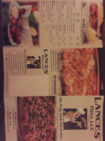 Lance's Pizza Subs menu