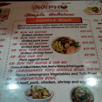 Vivi Phở Arapahoe menu