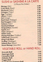 Yum Asian Fusion Cuisine And Sushi menu
