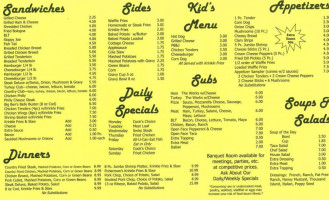 Degraff Creamery menu