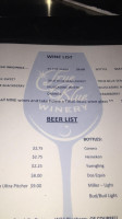 True Blue Winery menu