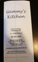 Gammy's Kitchen menu