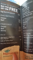 Papasan's Vietnamese menu