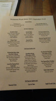 The Stonerose menu