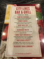 City Lines Grill menu