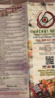 Wasabi Wok Chinese And Japanese menu