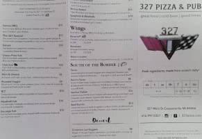 327 Pizza Pub menu