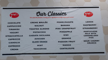 Gio Gelati San Ramon menu