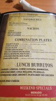 Ranchero's menu