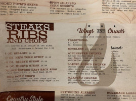 Winchesters And Saloon menu