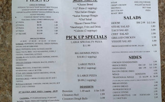 Grafton Hometown Pizza menu