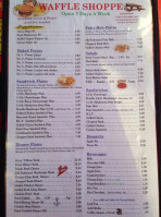Waffle Shoppe menu