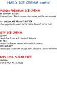 Lake House Creamery menu