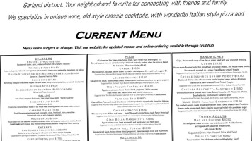 North Hill On Garland Restaurant Bar menu