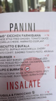 Stellina Pizzeria menu