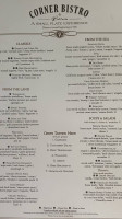 Corner Bistro menu