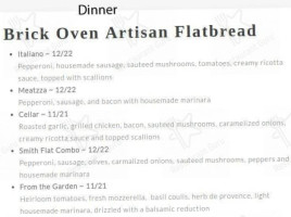 Smith Flat House menu