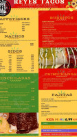 Reyes Tacos Mexican menu