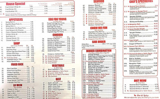No. 1 Chinese menu