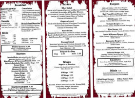 Sandy Pines menu
