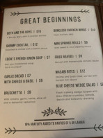 Eddie's menu