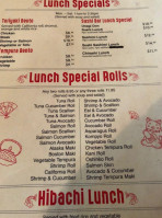 Fuji Restrant menu