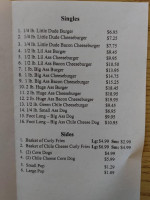 Big Ass Burger menu