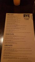 Rye menu