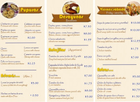 San Salvador Cafe menu