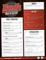 Bud's Rockin' Country Grill menu