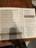 Century And Grill menu
