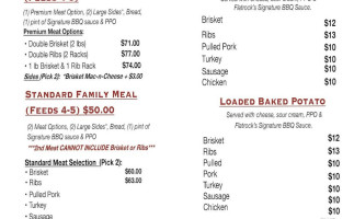 Flatrock Smokehouse Bbq Catering menu