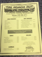 The Hoagie Hut menu