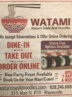 Watami Sushi And Noodles food