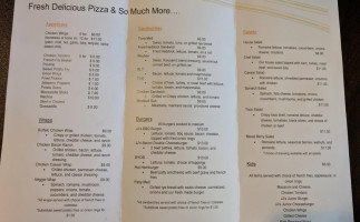 Jj's Place Pizza And So Much More menu
