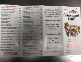 Colarusso's 2.0 menu