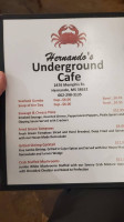 Underground Cafe Hernando menu