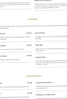 Chagrin River Diner menu