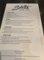 Stella San Jac menu