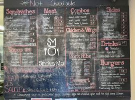 Smokey Mo menu