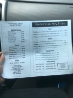 Goebel’s Country Store menu