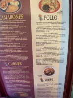 El Columpio menu