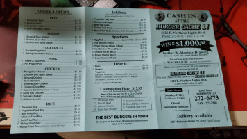 Burger Cache menu