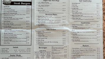 Burger Cache menu