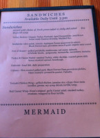 Little Mermaid menu