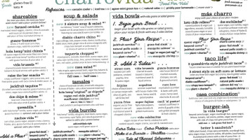 Charrovida menu