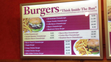 Burger's Wings Things menu