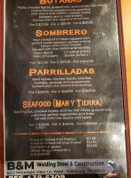 Los Meza menu