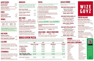 Wize Guyz Cane Creek menu